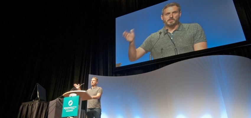 Patrick Osborne at SIGGRAPH 2014 Computer Animation Festival, introducing "Feast."