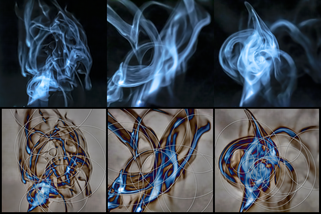 Vapor cloud analysis. Breakdown to 15 circles